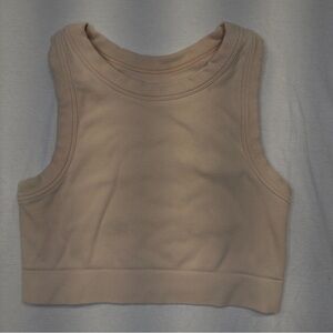 Offline by Aerie XL Tan Longline Sports Bra Shirt for Workout and Loungewear